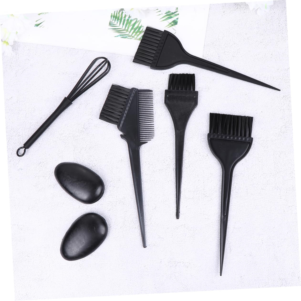 Professional Hair Dyeing Kit 8Pcs Complete Set Bowl Comb Brush Board for Salon or Home Use