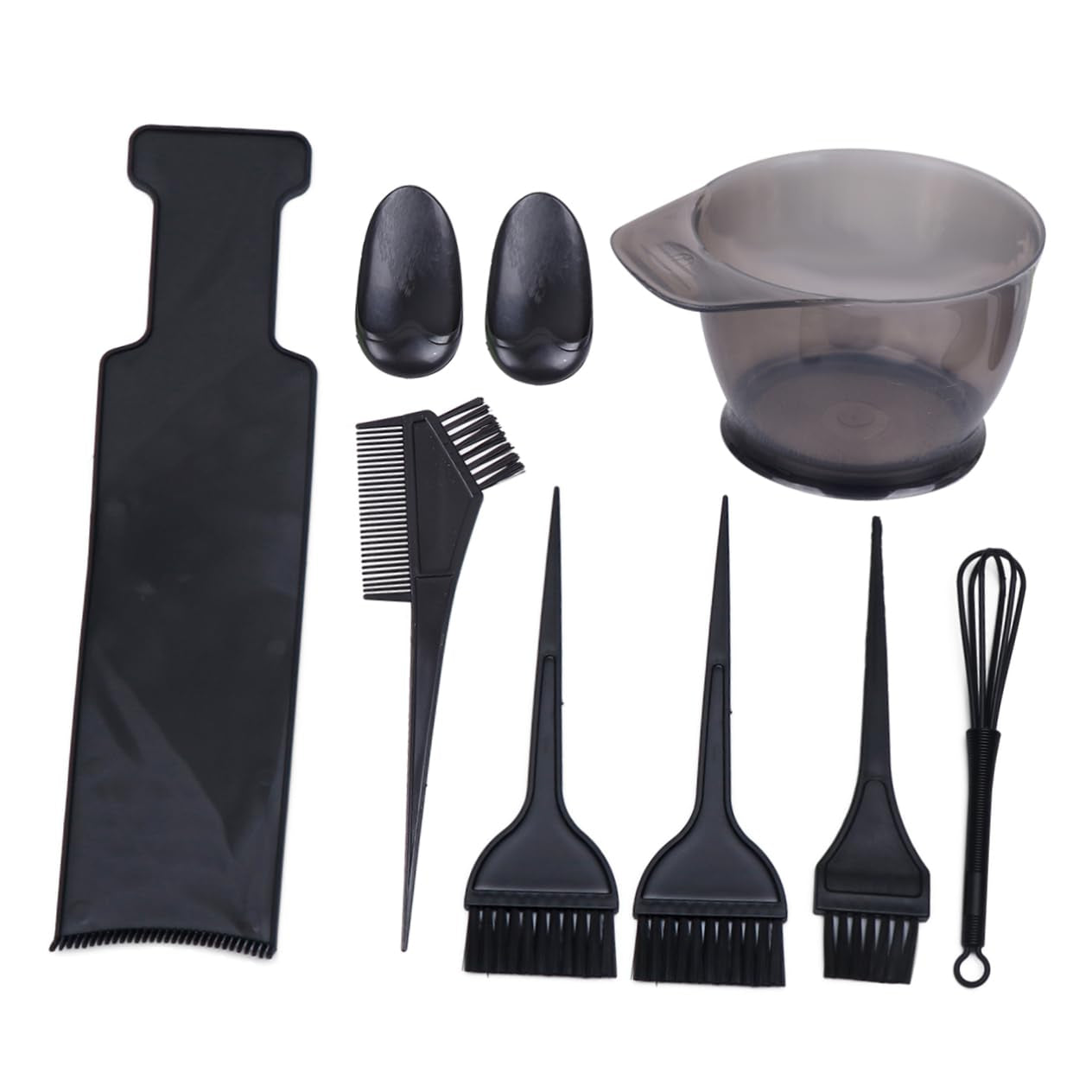 Professional Hair Dyeing Kit 8Pcs Complete Set Bowl Comb Brush Board for Salon or Home Use