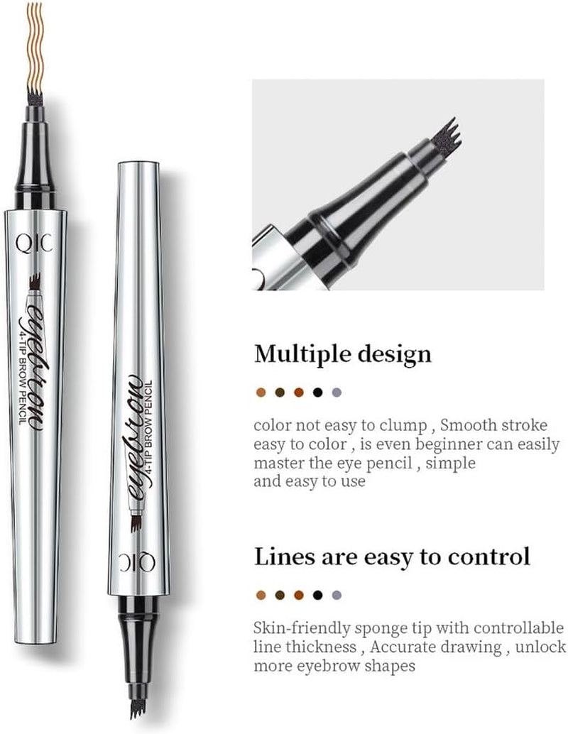 Fork Tattoo Eyebrow Ink Pen Eye Brow Pencil Brow Waterproof Long Lasting Makeup 1# Light Brown