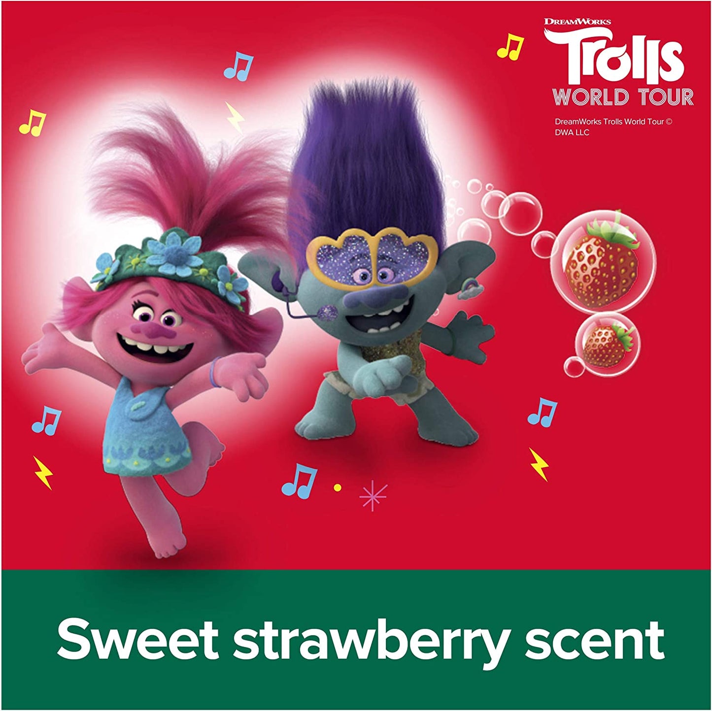 Kids 3 in 1 Hair Shampoo, Conditioner and Body Wash 700Ml, Trolls Merry Strawberry, Hypoallergenic, Detangles Hair, No Parabens
