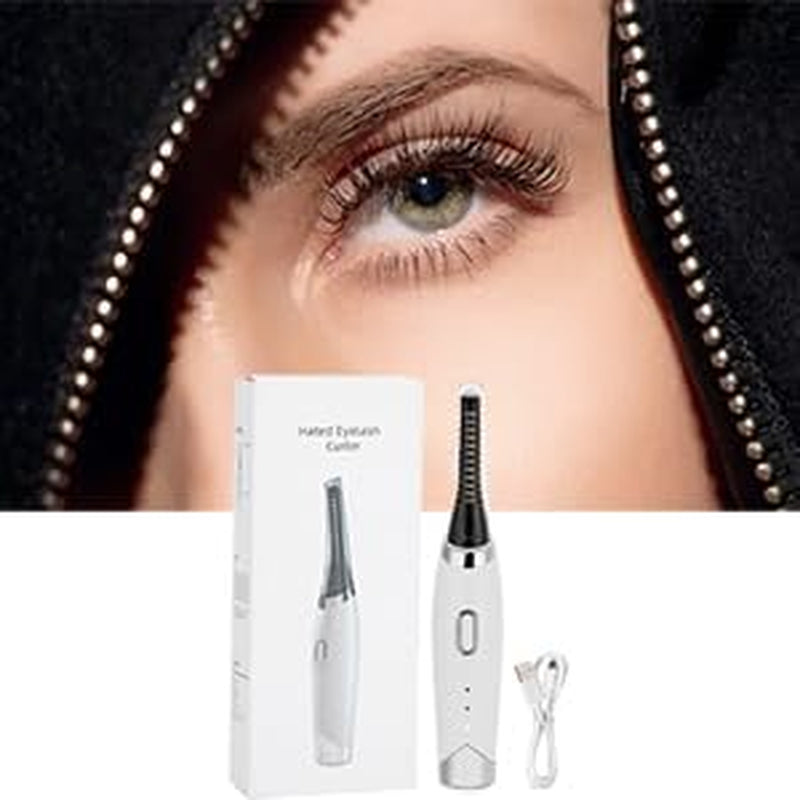 Heated Eyelash Curlers, Curler Lash USB Rechargeable Eye Fast Heating Long Lasting 48 Hours Curl Portable Beauty Makeup Tools with 3 Temperature Settings Perming Tool for Women