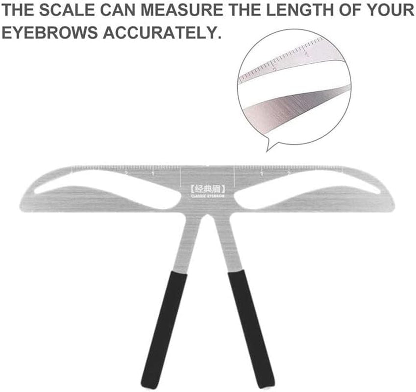 Brow Stencil Shaper Tattoo Eyebrow Kit Ruler 3D Balance Template Makeup Tool for Makeup Artists and Beginners