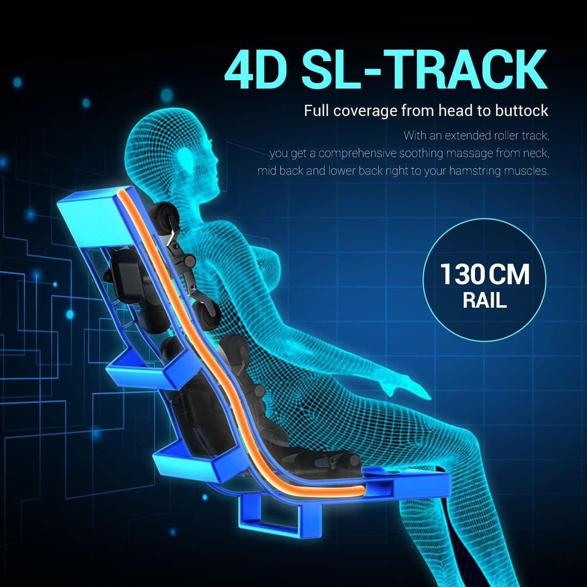 4D Massage Chair, Zero Gravity SL Track Massage Chairs, Full Body Shiatsu Massage Chair Recliner with Space Saving, Auto Body Detection, Thai Stretching, Bluetooth Speaker, Heat, Foot Roller