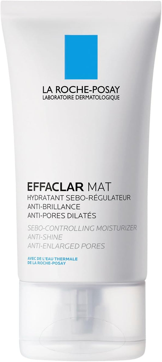 La Roche-Posay Anti-Acne Moisturiser, Anti-Shine, Anti-Enlarged Pores, Sebo-Controling Moisturiser, Effaclar Mat, 40Ml