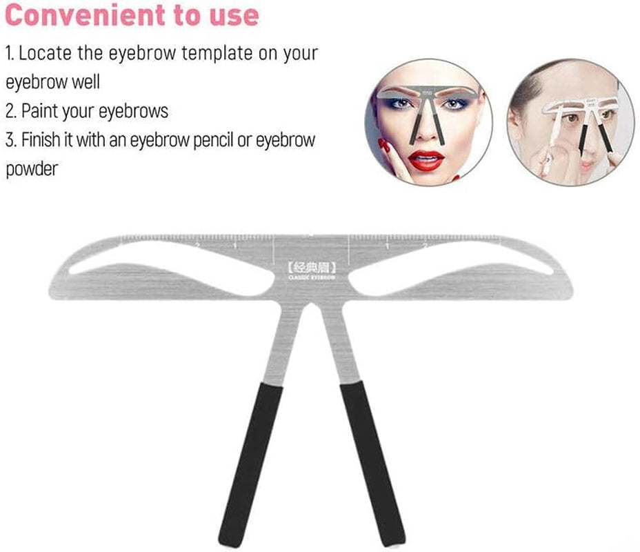 Brow Stencil Shaper Tattoo Eyebrow Kit Ruler 3D Balance Template Makeup Tool for Makeup Artists and Beginners