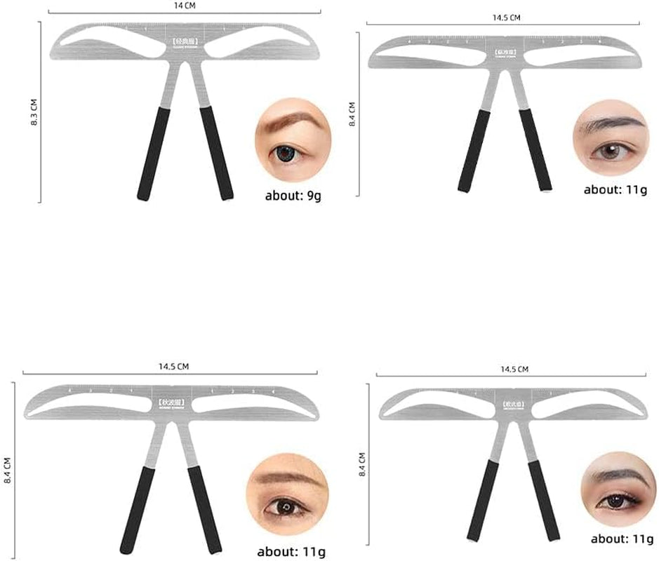 Brow Stencil Shaper Tattoo Eyebrow Kit Ruler 3D Balance Template Makeup Tool for Makeup Artists and Beginners