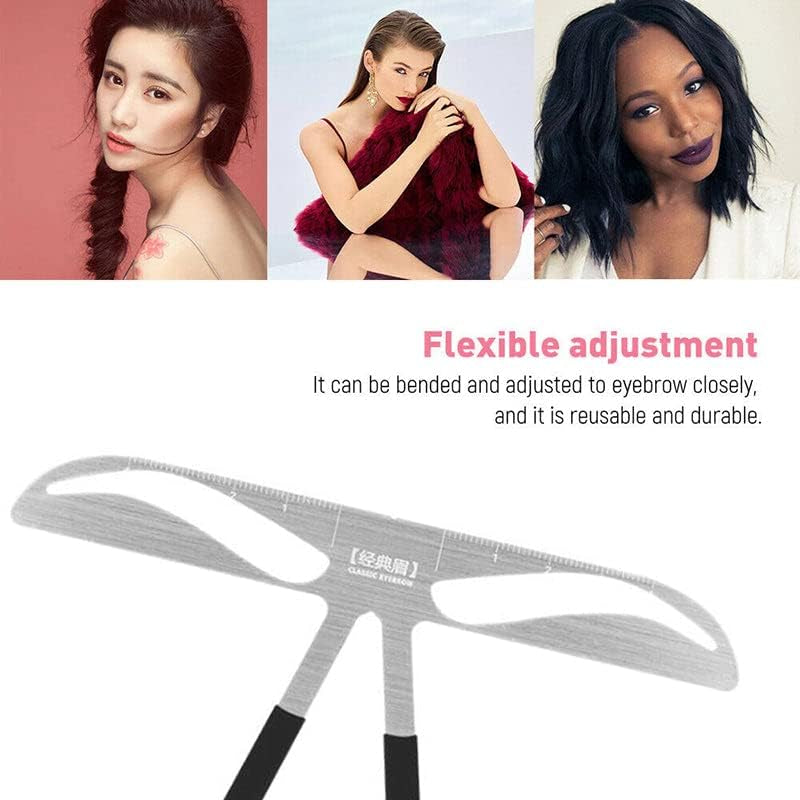 Brow Stencil Shaper Tattoo Eyebrow Kit Ruler 3D Balance Template Makeup Tool for Makeup Artists and Beginners
